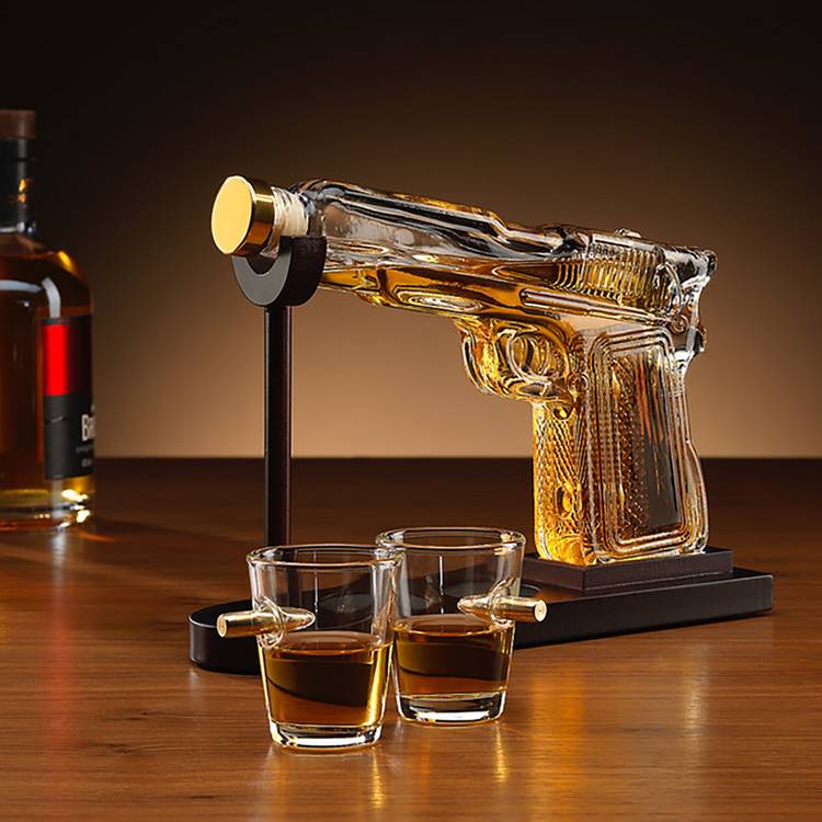 Menkind Gun Decanter And Glasses 0