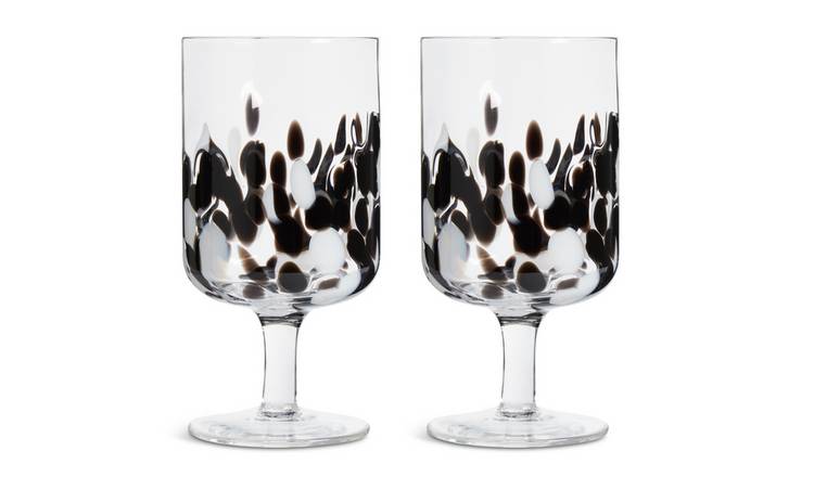 Habitat Confetti Set of 2 White Wine Glasses 