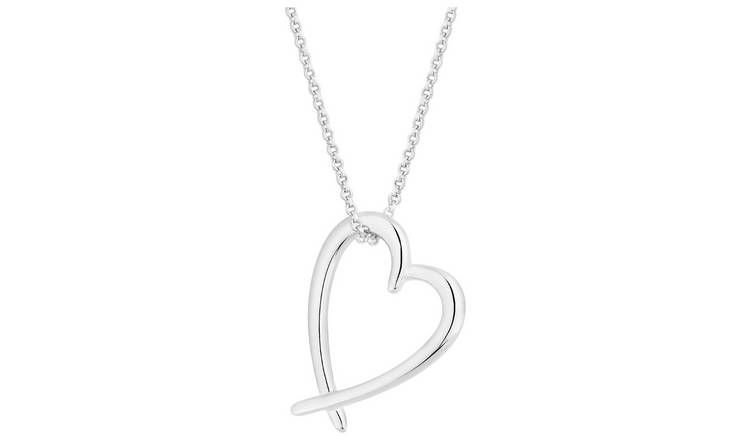 Simply Silver Sterling Silver Heart Pendant Necklace