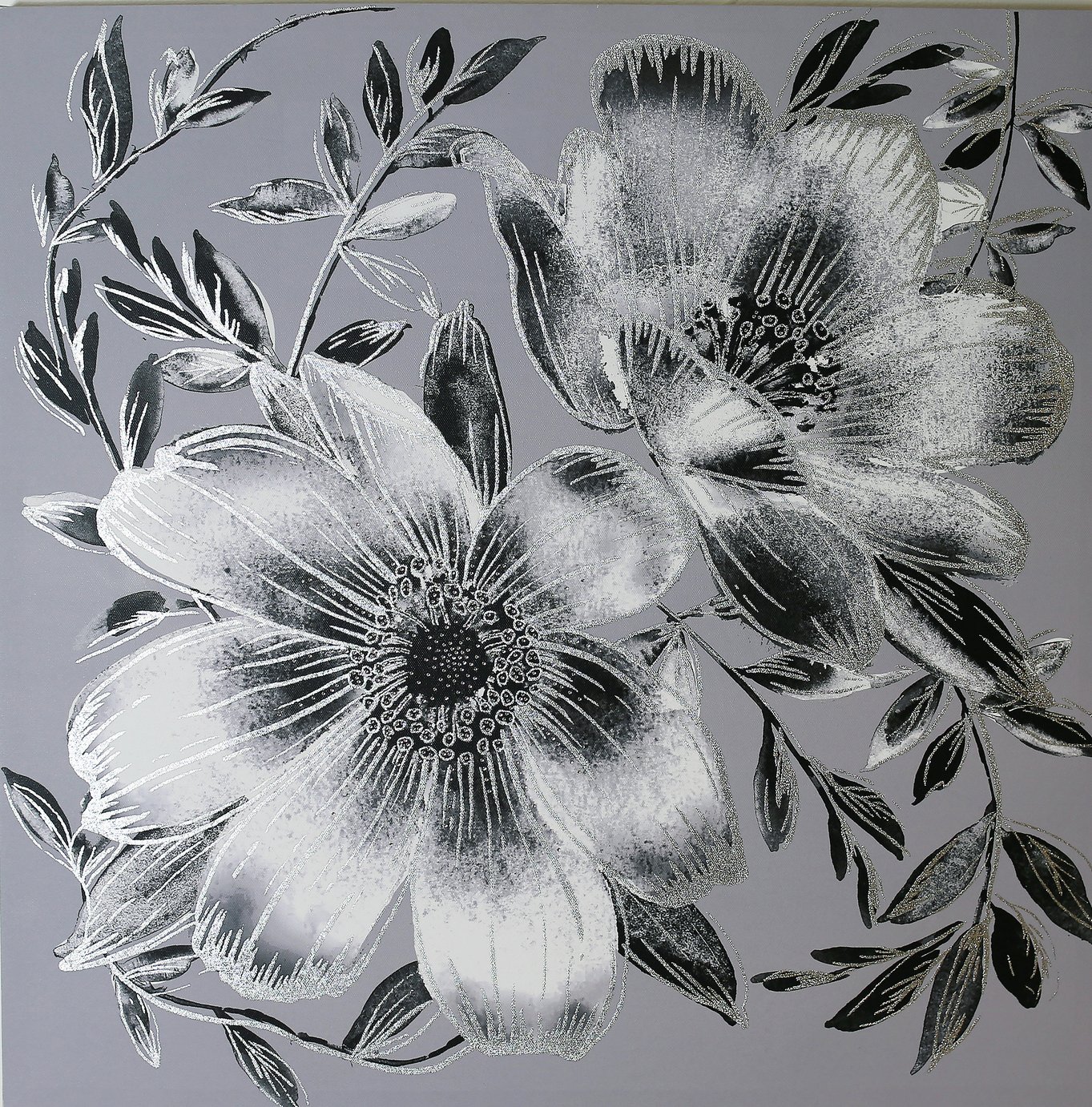 Buy Arthouse Dark Intense Silver Floral 