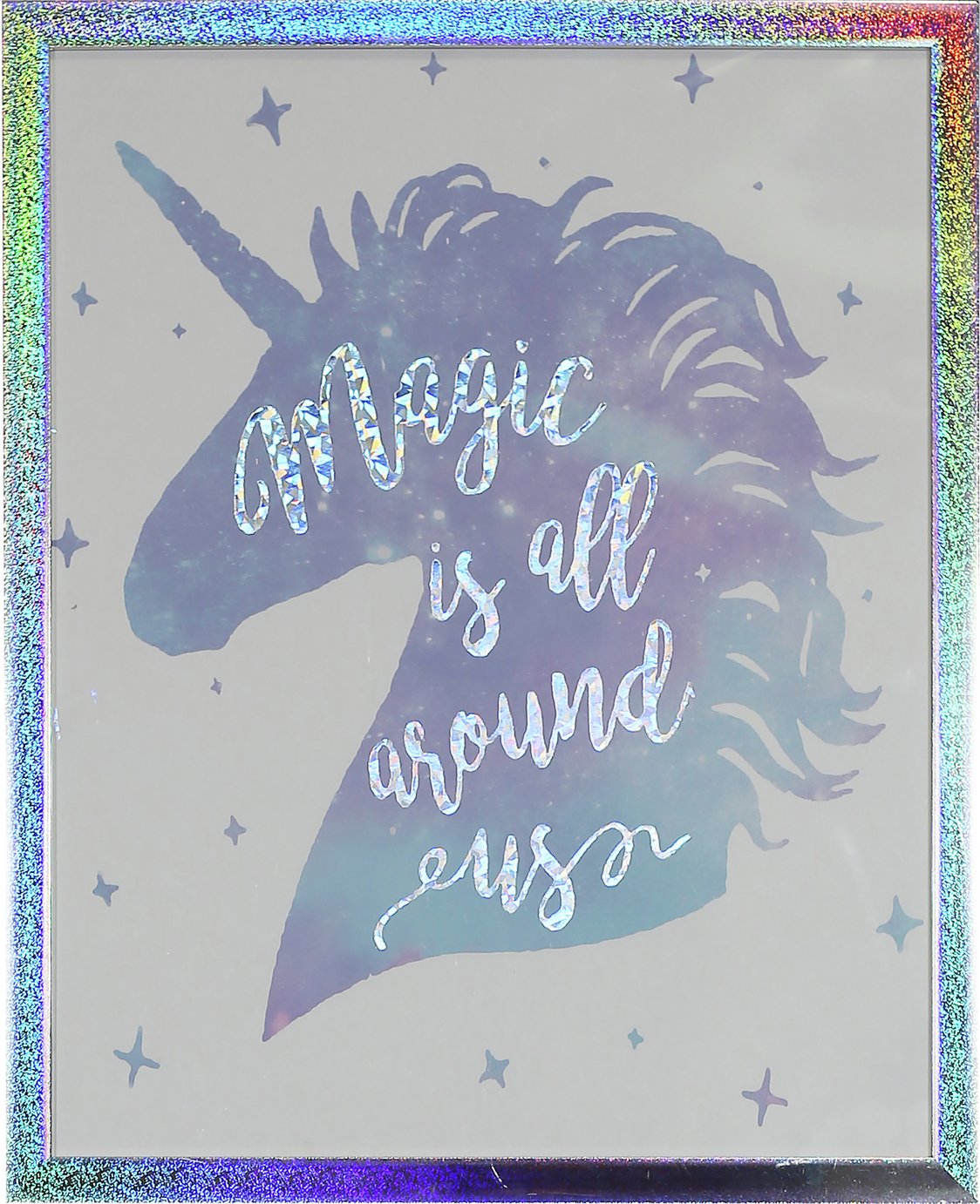 Arthouse Holographic Unicorn Framed Print