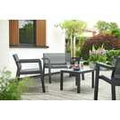 Buy Keter Emily 4 Seater Plastic Garden Sofa Set Dark Grey