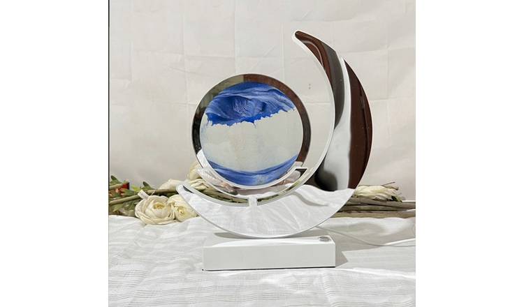 Menkind Quicksand Moon Lamp Blue