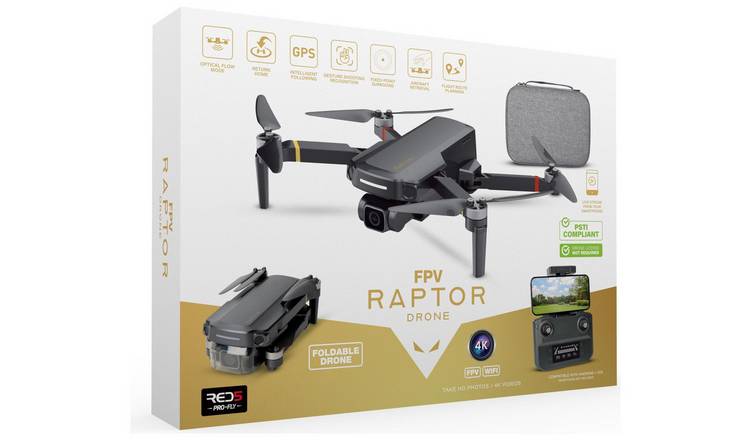 Menkind RED5 Raptor FPV 720MP Camera Drone - Black