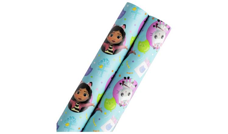 Gabby's Dollhouse 2 Rolls Wrapping Paper Set 