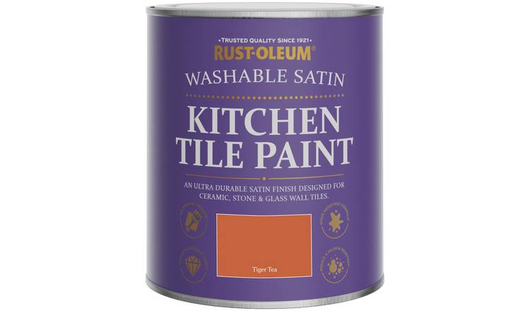 Rust-Oleum Kitchen Tile Satin Paint 750ml - Tiger Tea