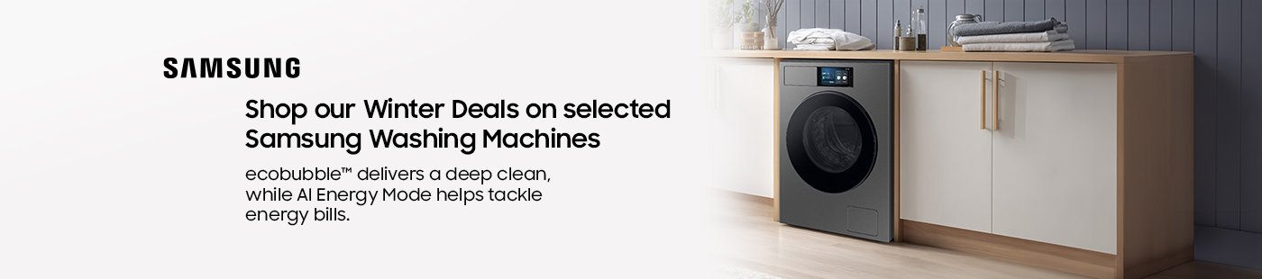 Samsung. Shop our winter deals on selected Samsung washing machines ecobubble delivers a deep clean, while ai energy mode helps tackle energy bills.