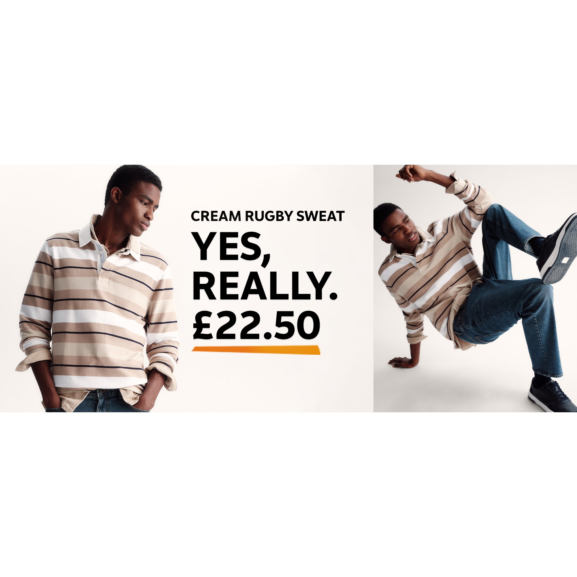 Cream Rugby sweat. Yes, really. £22.50.