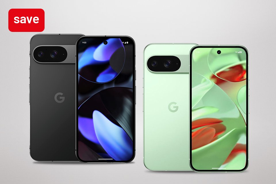 Buy selected Google Pixel 9 mobile phones from £399.50.