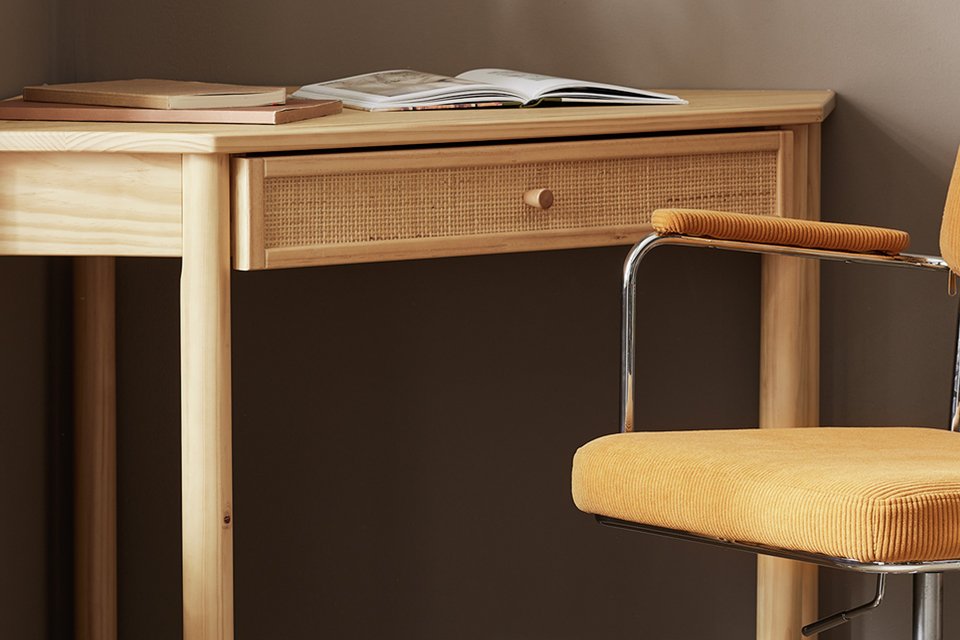 Habitat Ezra Fabric Office Chair - Yellow.