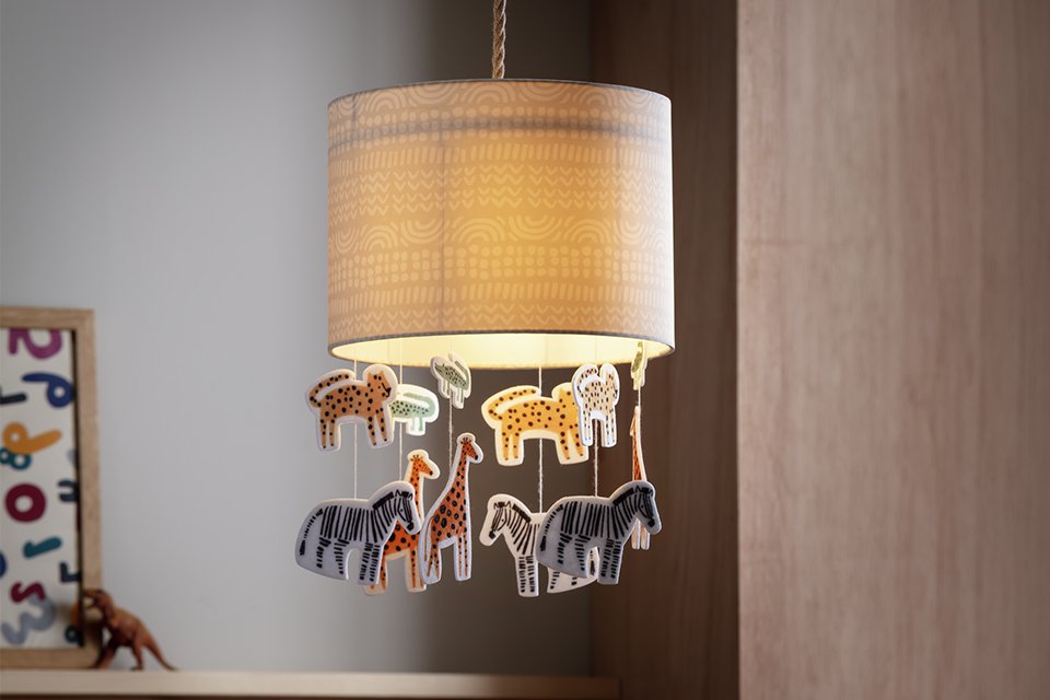 Habitat Jungle with Hanging Animals Easy Fit Lampshade- 25cm.