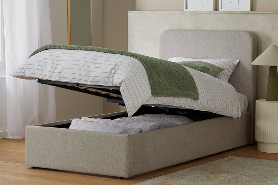 Habitat Chadwell Single End Lift Ottoman Bed - Natural.
