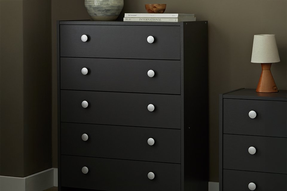 Argos Home Seville 5 Drawer Chest - Anthracite.