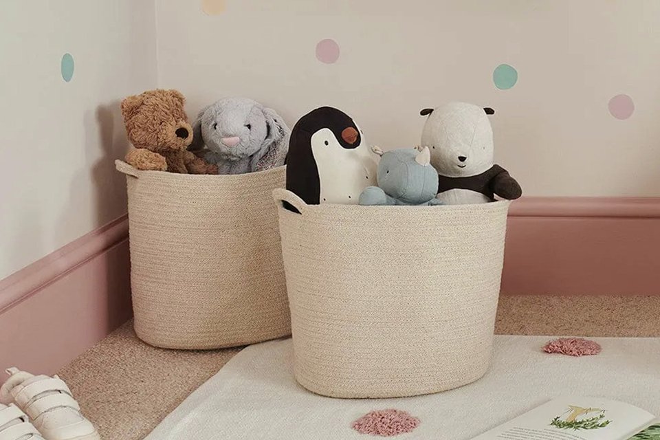 Great Little Trading Company Rope Storage Basket - Ivory.