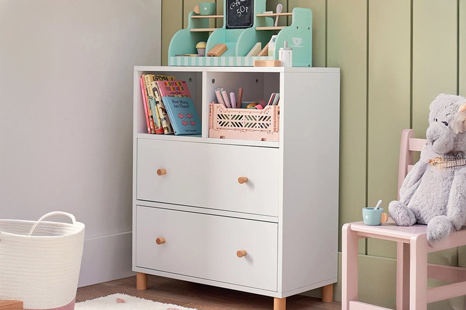 Great Little Trading Company Bloomsbury 2 Drawer Chest-White.