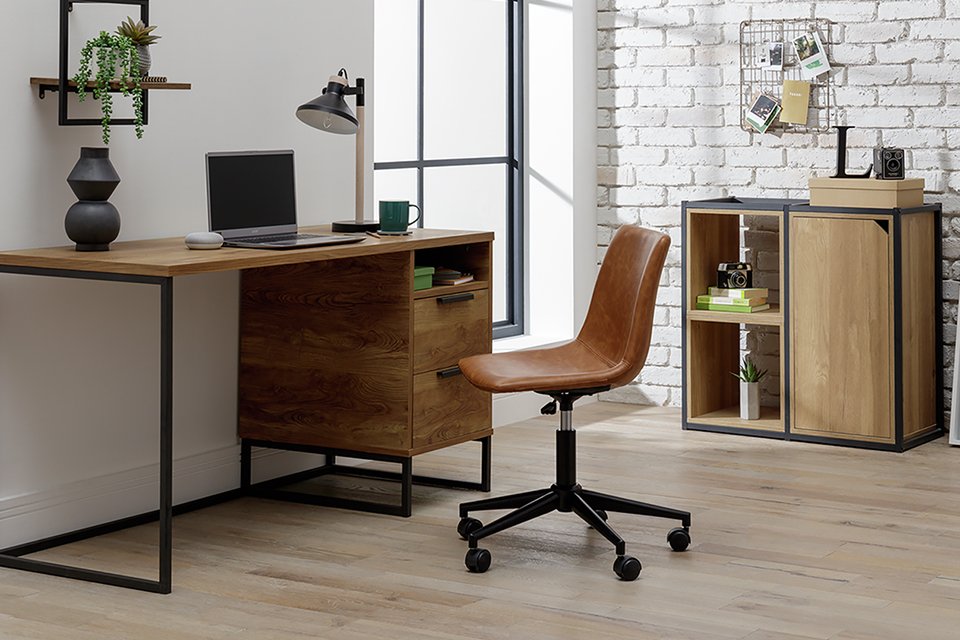 Habitat Nomad 2 Drawer Office Desk - Oak.