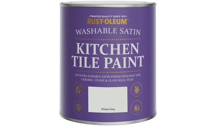 Rust-Oleum Kitchen Tile Satin Paint 750ml - Winter Grey