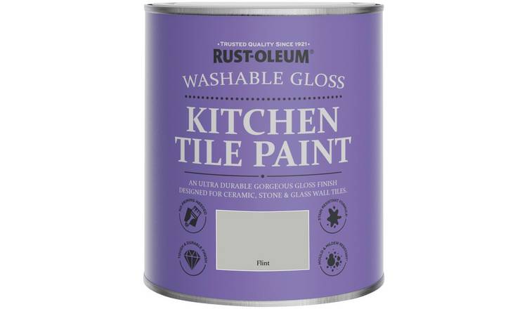 Rust-Oleum Kitchen Tile Gloss Paint 750ml - Flint