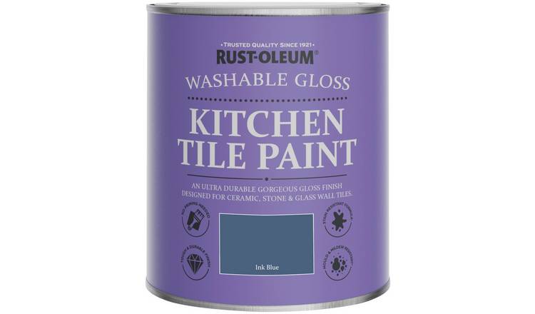 Rust-Oleum Kitchen Tile Gloss Paint 750ml - Ink Blue