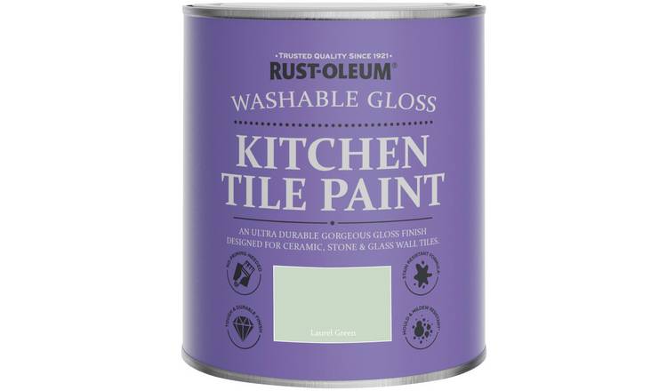 Rust-Oleum Kitchen Tile Gloss Paint 750ml - Laurel Green
