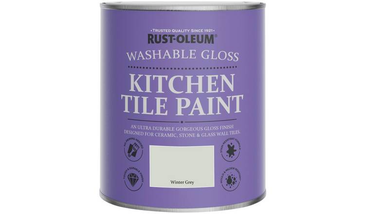 Rust-Oleum Kitchen Tile Gloss Paint 750ml - Winter Grey