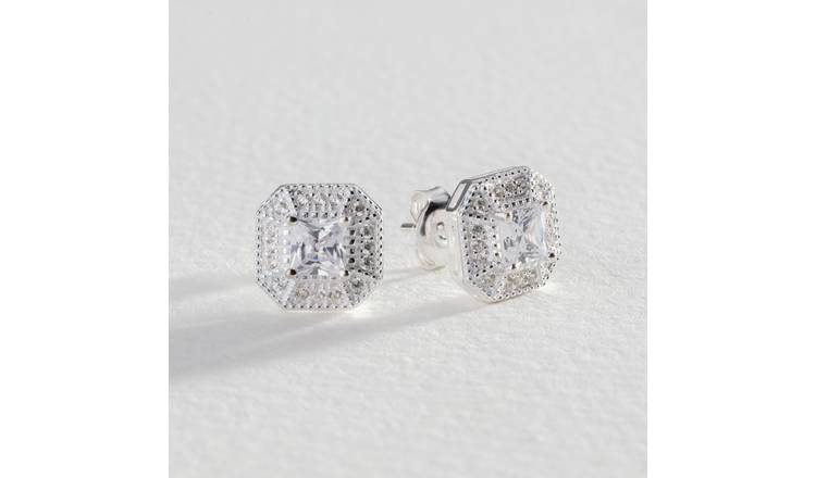 Argos silver hot sale heart earrings