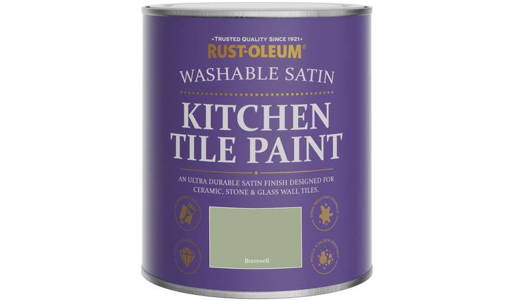 Rust-Oleum Kitchen Tile Satin Paint 750ml - Bramwell