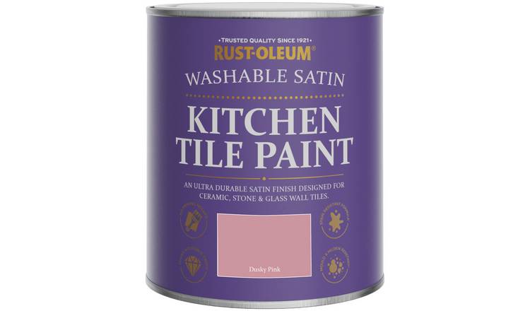 Rust-Oleum Kitchen Tile Satin Paint 750ml - Dusky Pink