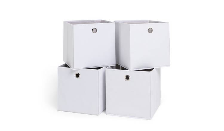 Argos Home Set of 4 Squares Plus Boxes - White