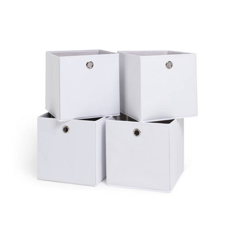 Argos Home Set of 4 Squares Plus Boxes - White 0
