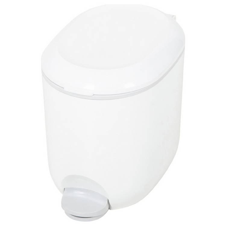 Addis 4 Litre Pedal Bin - White & Grey 0
