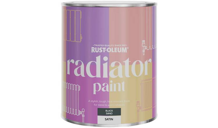 Rust-Oleum Radiator Satin Paint 750ml - Black Sand