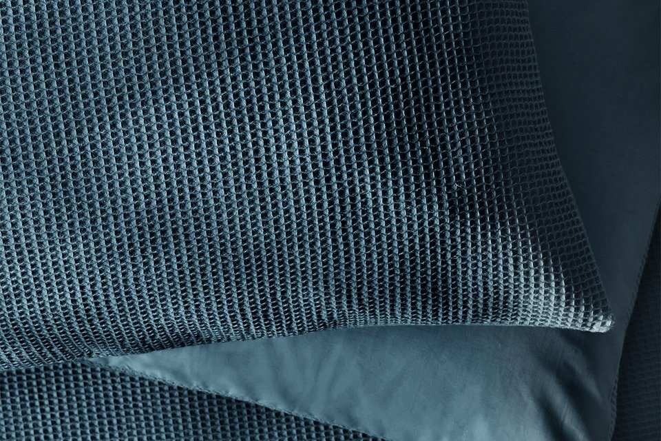 Habitat Cotton Waffle Navy Blue Bedding Set - Single.