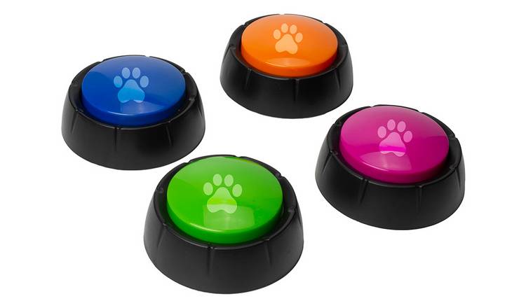 Menkind Set Of 4 Recordable Dog Buttons