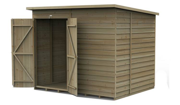 Forest 4Life Overlap Windowless Pent Shed - 8 x 6ft