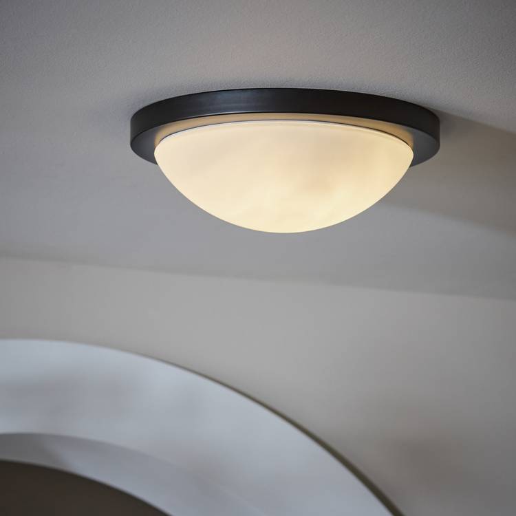Argos Home Aspley Bathroom Flush to Ceiling Light - Black 0