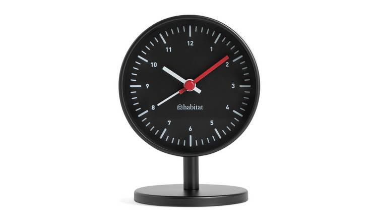 Habitat Analogue Alarm Clock - Black