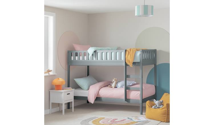 Habitat Ronnie Bunk Bed and 2 Kids Mattresses - Grey