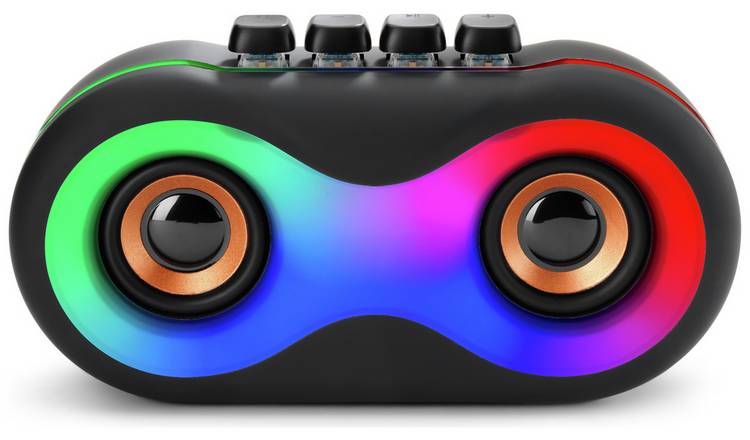 Menkind Retro Light Up Wireless Bluetooth Speaker - Black