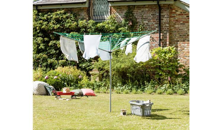 Garden Amazon Rotary Lines Buy Argos Home 40m Arm Rotary Airer