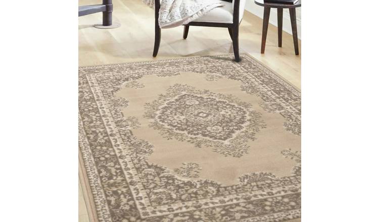 Homemaker Bukhura Traditional Natural Cut Pile Rug-290x200cm