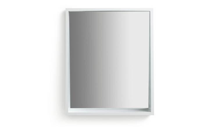 Argos Home Wooden Shelf Wall Mirror - White