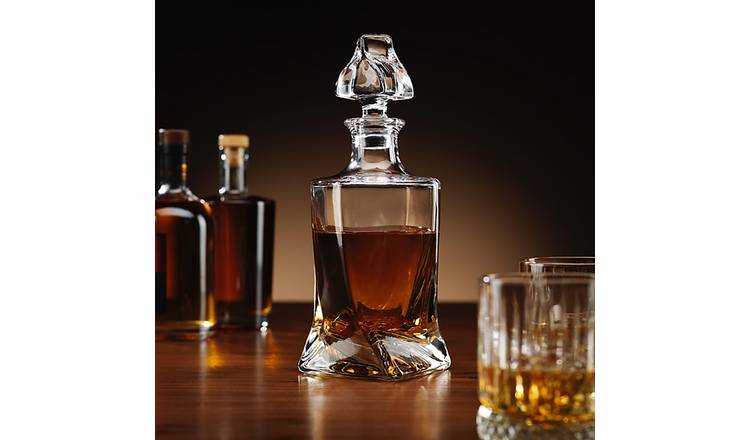 Menkind Twisted Glass Decanter