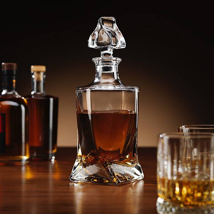 Menkind Twisted Glass Decanter 0