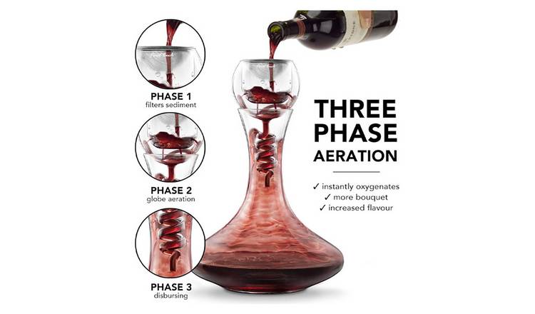 Menkind Twister Glass Aerator And Decanter Set