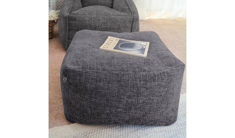 rucomfy Weave Ottoman Beanbag - Slate Grey