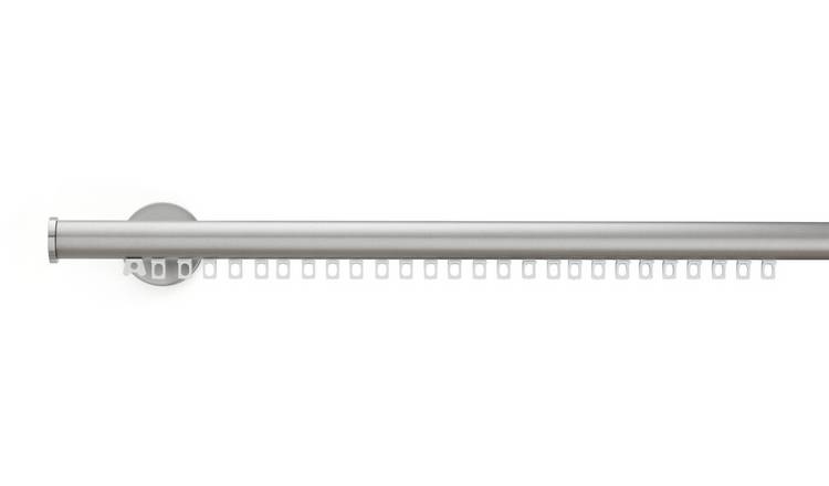 Argos Home Chrome Curtain Track - 200cm