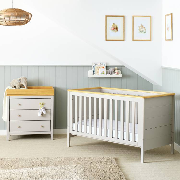 Cuggl Canterbury 2 Piece Nursery Furniture Set - Grey 0