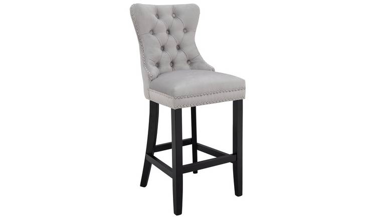 Buy Argos Home Princess Velvet Bar Stool Light Grey Bar stools