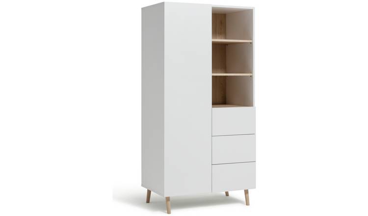 Buy Habitat Skandi 1 Door 3 Drw Open Wardrobe White Two Tone Wardrobes Argos